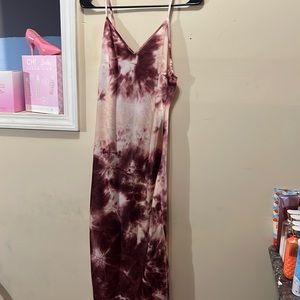 Pink slip dress
